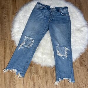 Free People 29 We the People distressed Classic Women's Bootcut Jeans - Blue